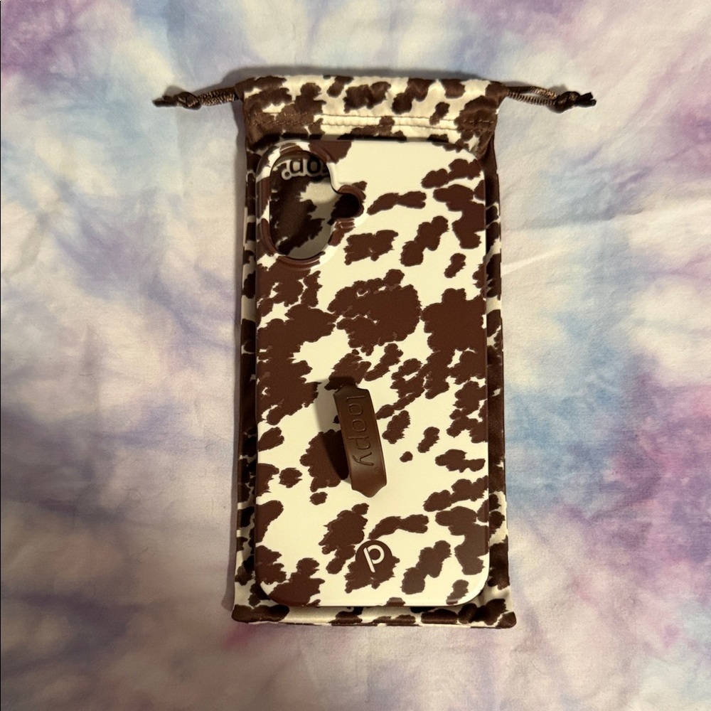 Brown and White Cow Print Phone Case